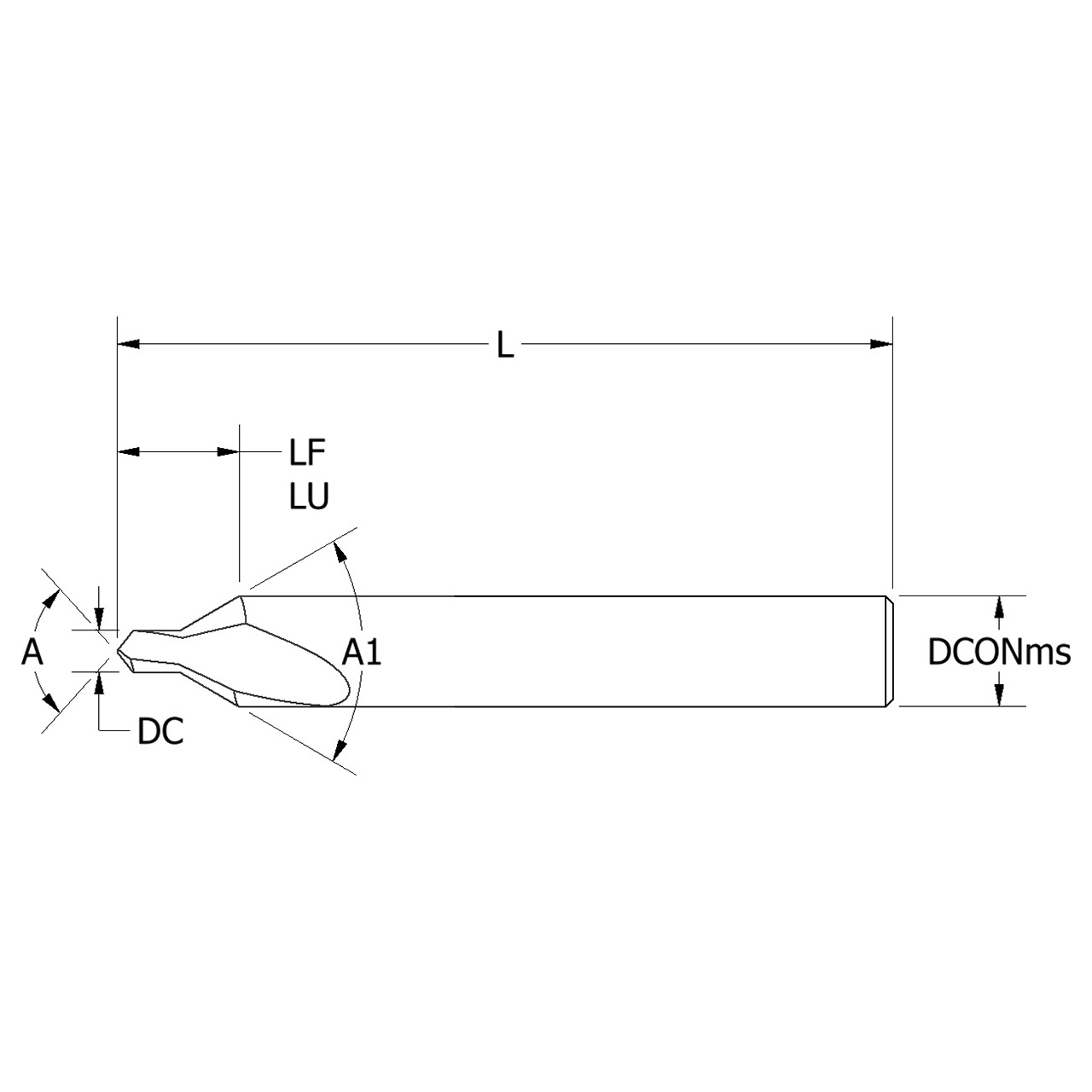 Keo 906-000-413 | 0.015" Diameter x 0.750" Shank Length x 1.500" OAL Carbide Combination Drill & Countersinks