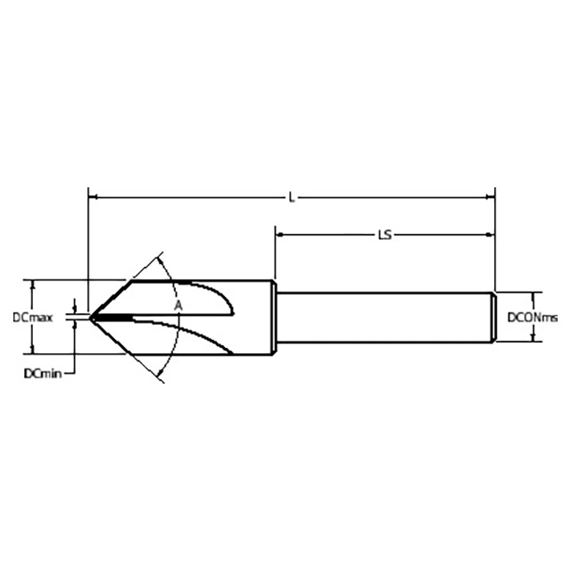 Keo 919-000-003 | 0.500" Diameter x 2.250" Shank Length x 3.875" OAL HSS Countersink Shanks