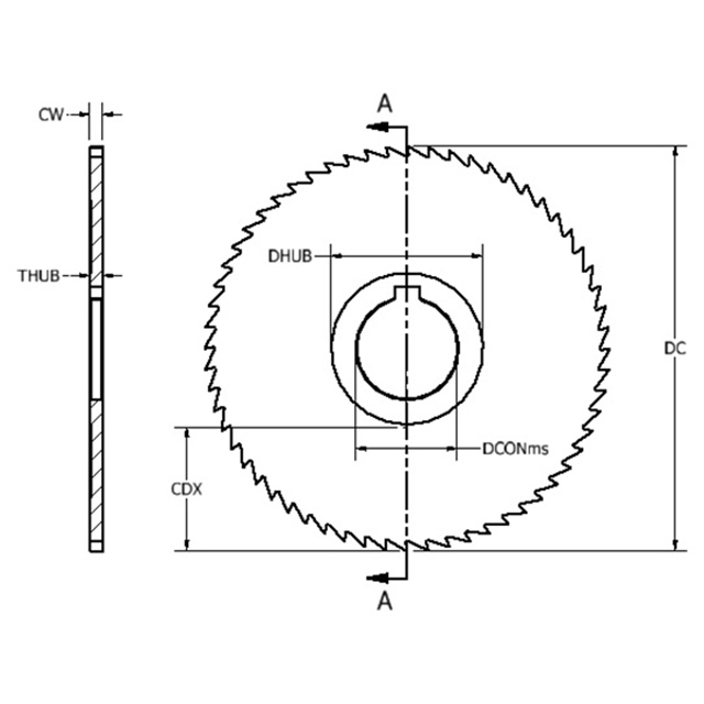 Keo 950-000-669 | 2.500" Diameter x 0.594" Maximum Depth of Cut x 0.063" Width HSS Slitting & Slotting Saw