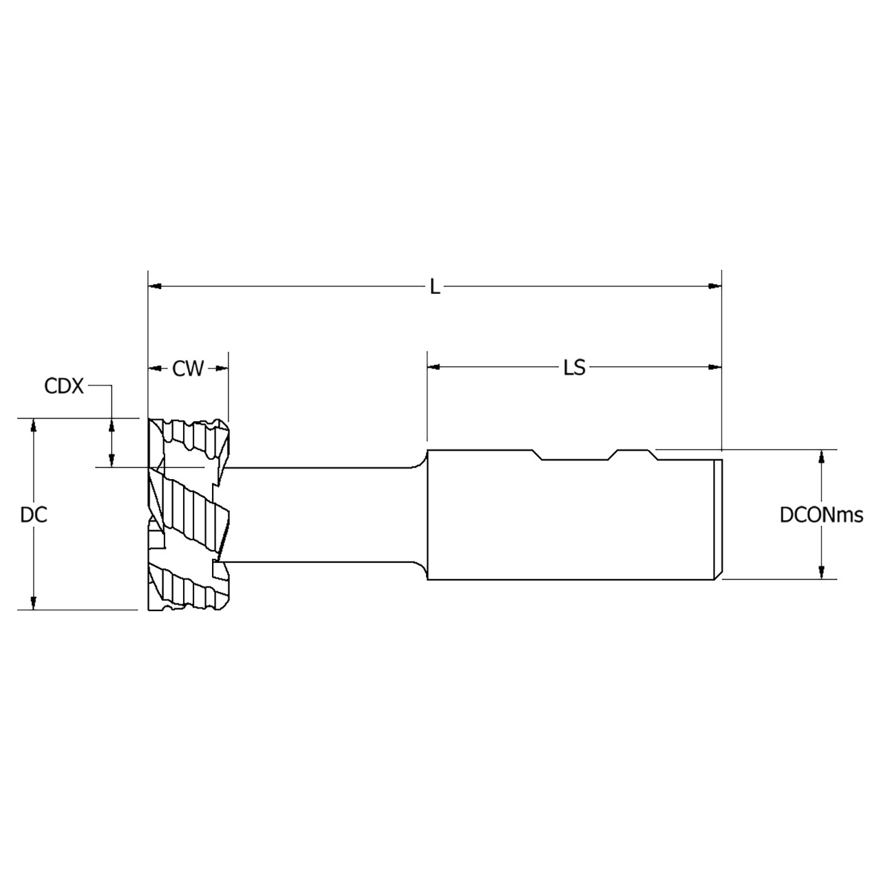 Keo 964-000-021 | 1.8438" Diameter x 2.2813" Length of Shank x 4.8125" OAL x TiN Coated HSS-E T-slot Cutter