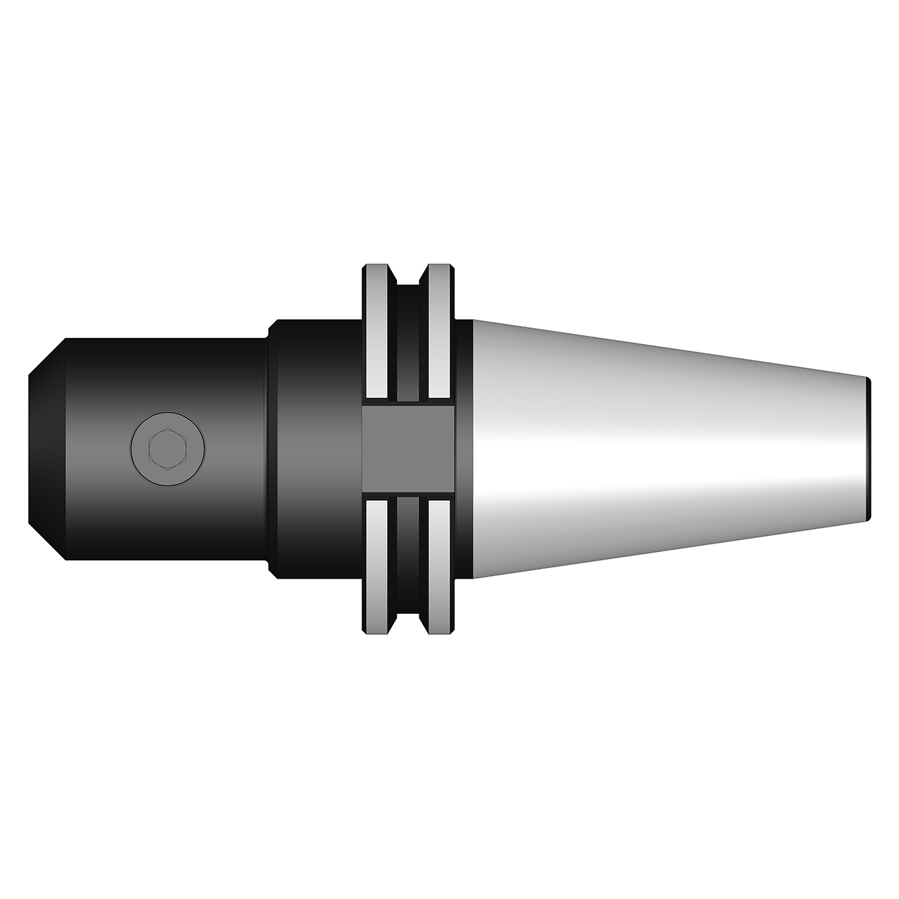 Ultra-Dex 966-000-020 | CT40-EM188-400-G6 5/8"-11 Connection Size x 0.750" Body Diameter x 2.620" Body Length CAT40 End Mill Holder