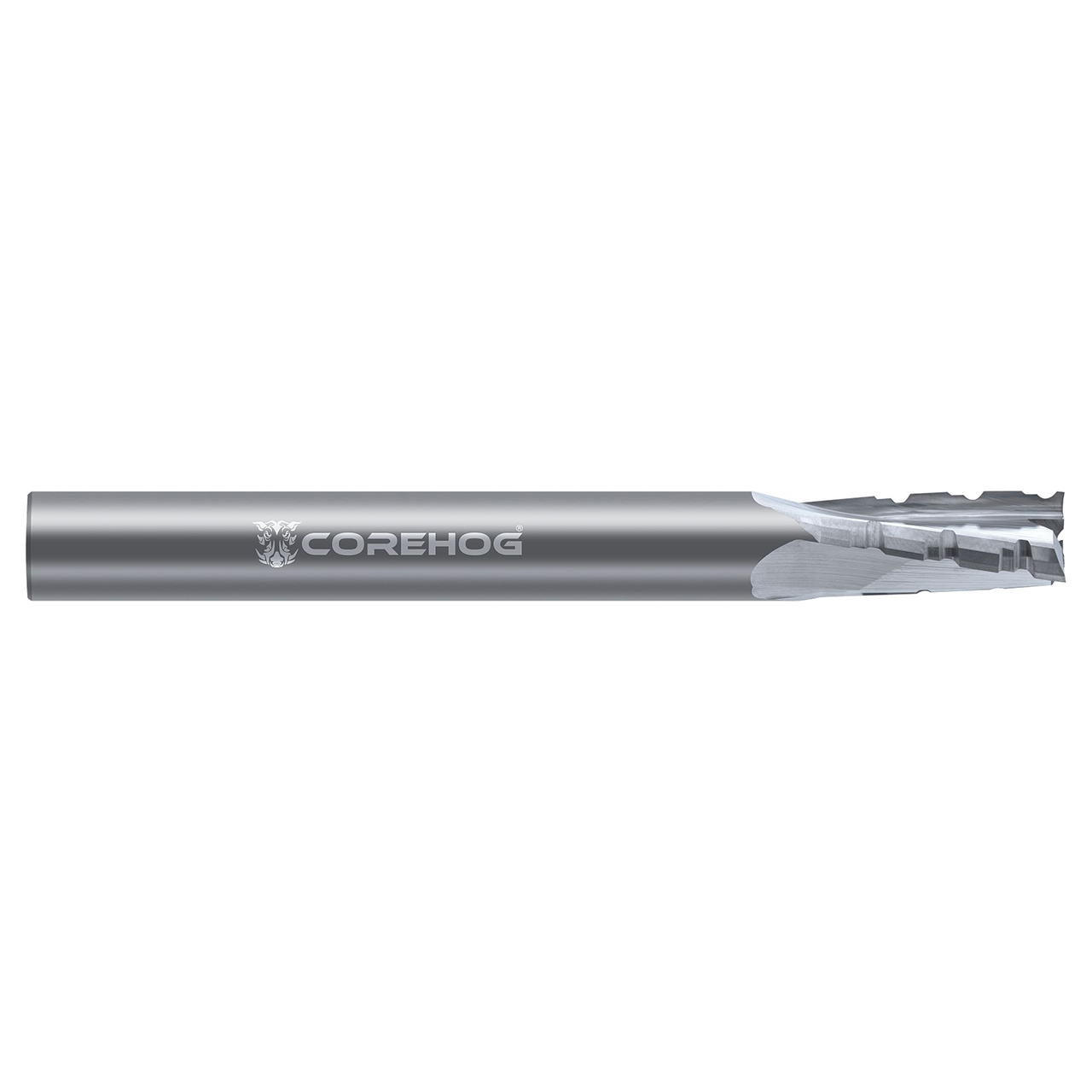 CoreHog C33621 | 0.500" (1/2) Diameter x 0.500" (1/2) Shank x 1.125" (1-1/8) LOC x 3.000" (3) OAL Uncoated Solid Carbide Square End Mill