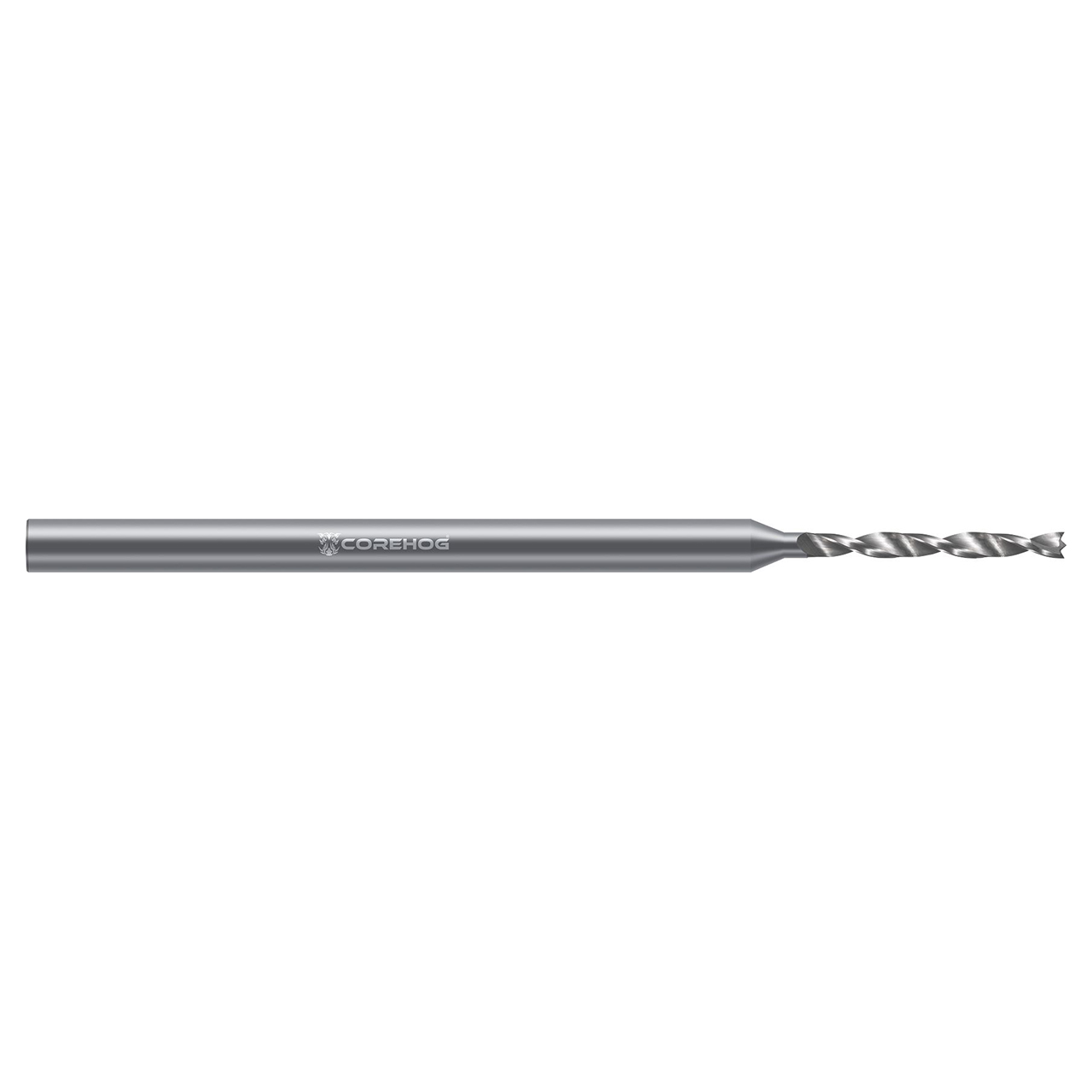 CoreHog C29147 | 0.218" (7/32) Diameter x 0.250" (1/4) Shank x 3.000" (3) OAL x 7/32" Size Uncoated Solid Carbide Brad Point Drill