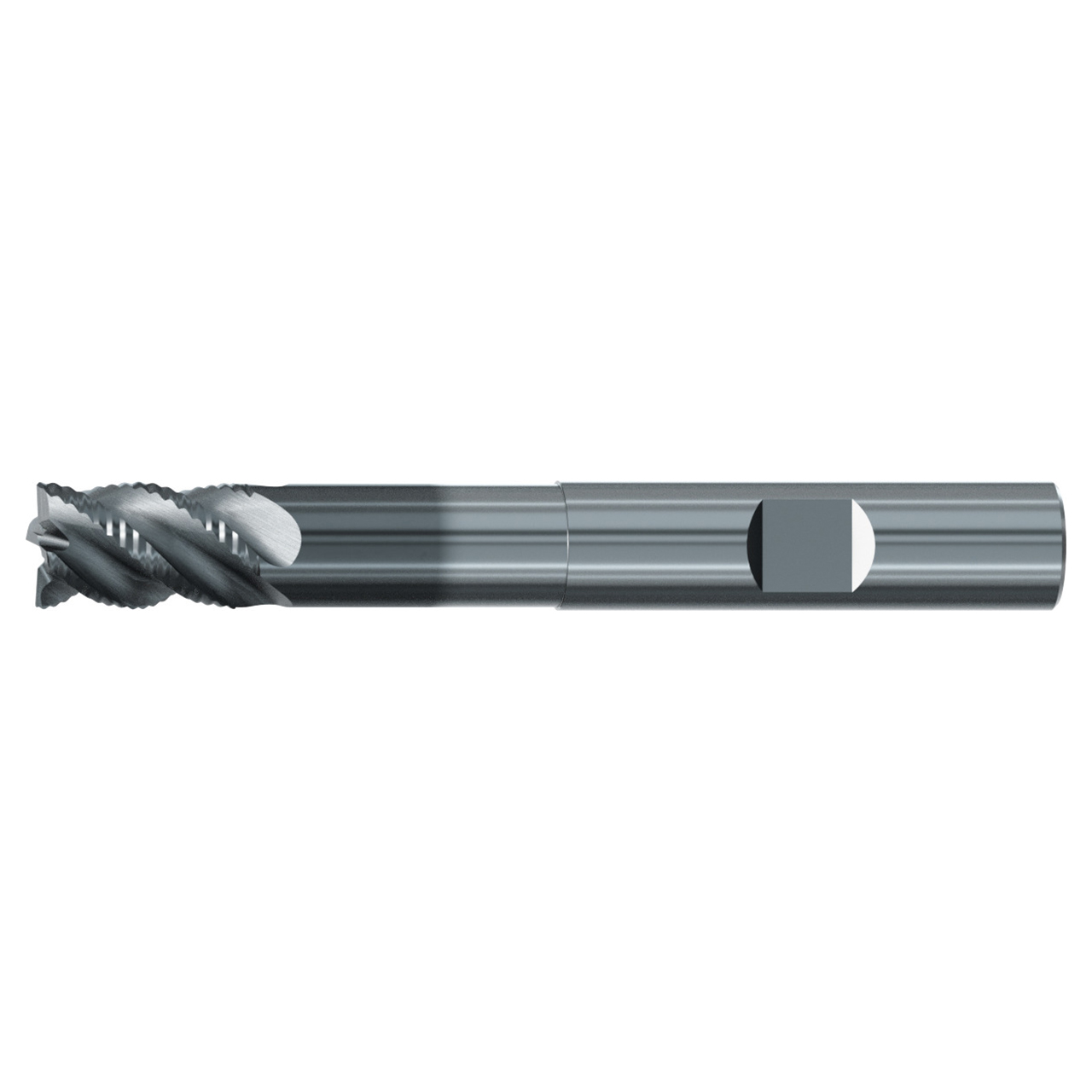 Emuge 2875L.0625 | 5/8" Diameter x 45 Degree Helix Angle 4-1/4" OAL 4 Flute ALCR Coated Roughing & Finishing End Mill