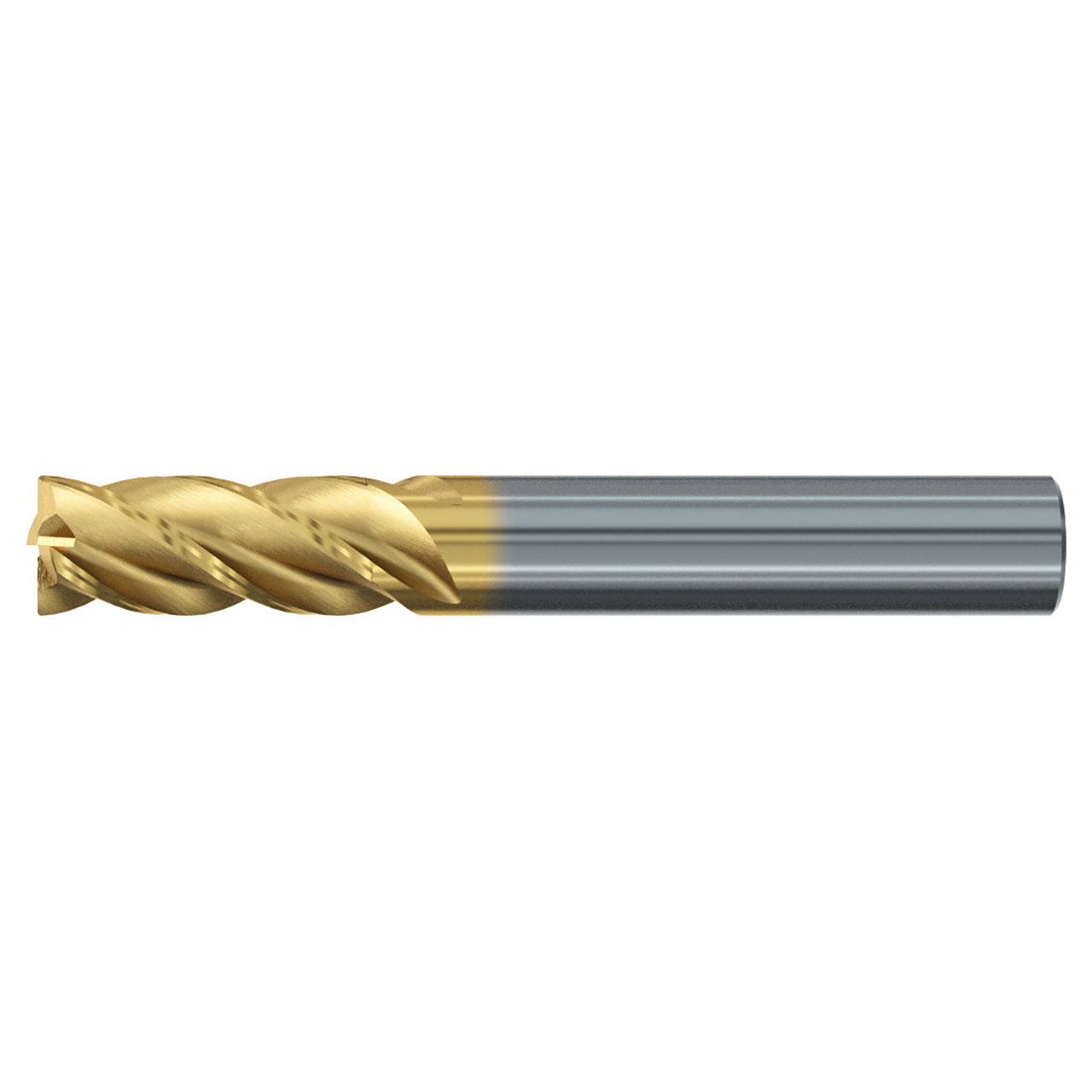 Emuge 2977T.0625 | 5/8" Diameter x 5-8" Shank x 3-1/2" OAL 4 Flute TIN/TIALN Coated Corner Radius End Mill
