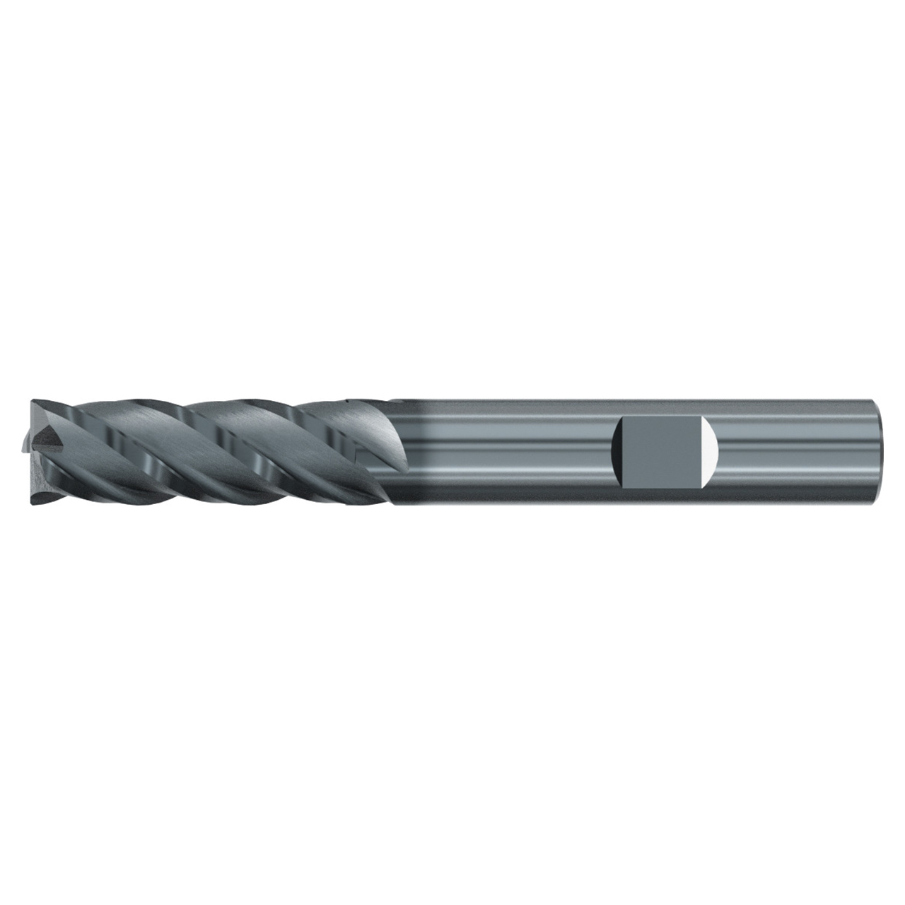 Emuge 2997L.A000 | 1" Diameter x 1" Shank x 6" OAL 4 Flute ALCR Coated Corner Radius End Mill
