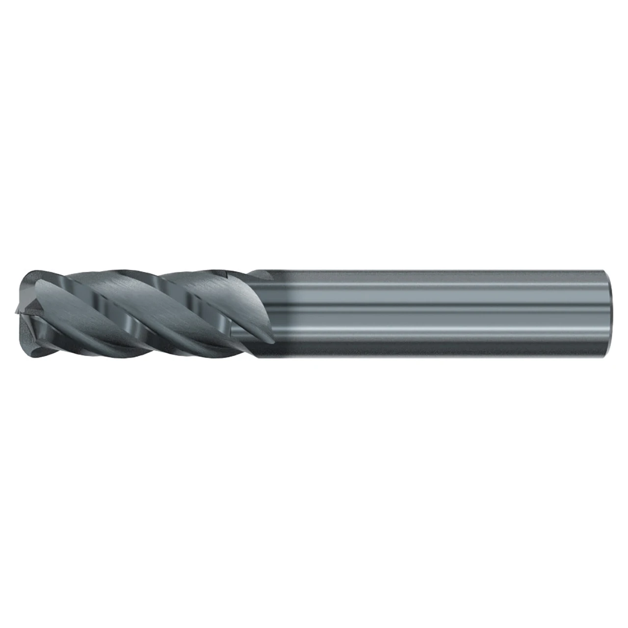 Emuge 2998L.A25030 | 1/4" Diameter x 0.030" Corner Radius 2-1/2" OAL 4 Flute ALCR Coated Corner Radius End Mill