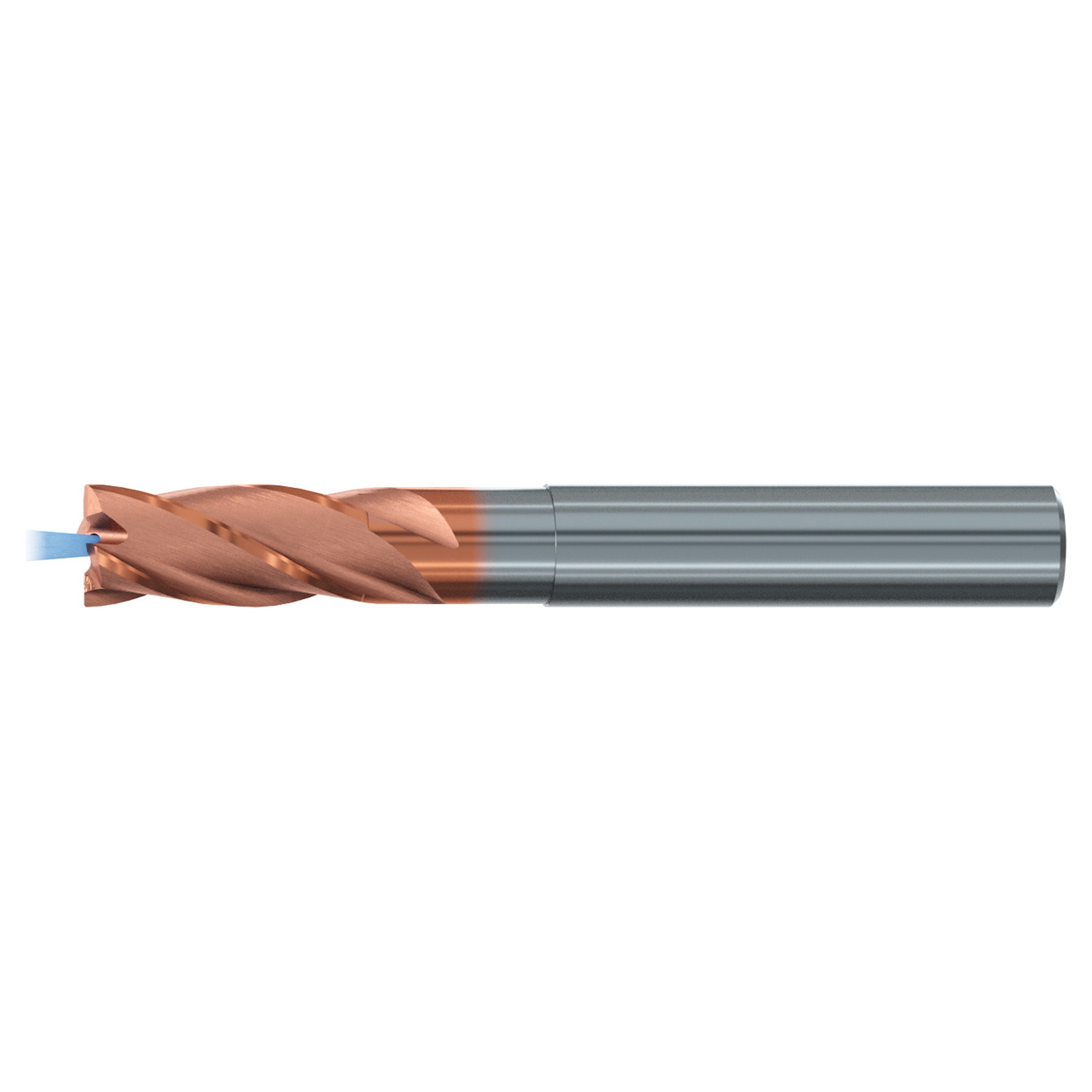 Emuge 3806AZ.008 | 8.00mm Diameter x 8.00mm Shank x 68.00mm OAL 4 Flute TIALN Coated Corner Radius End Mill