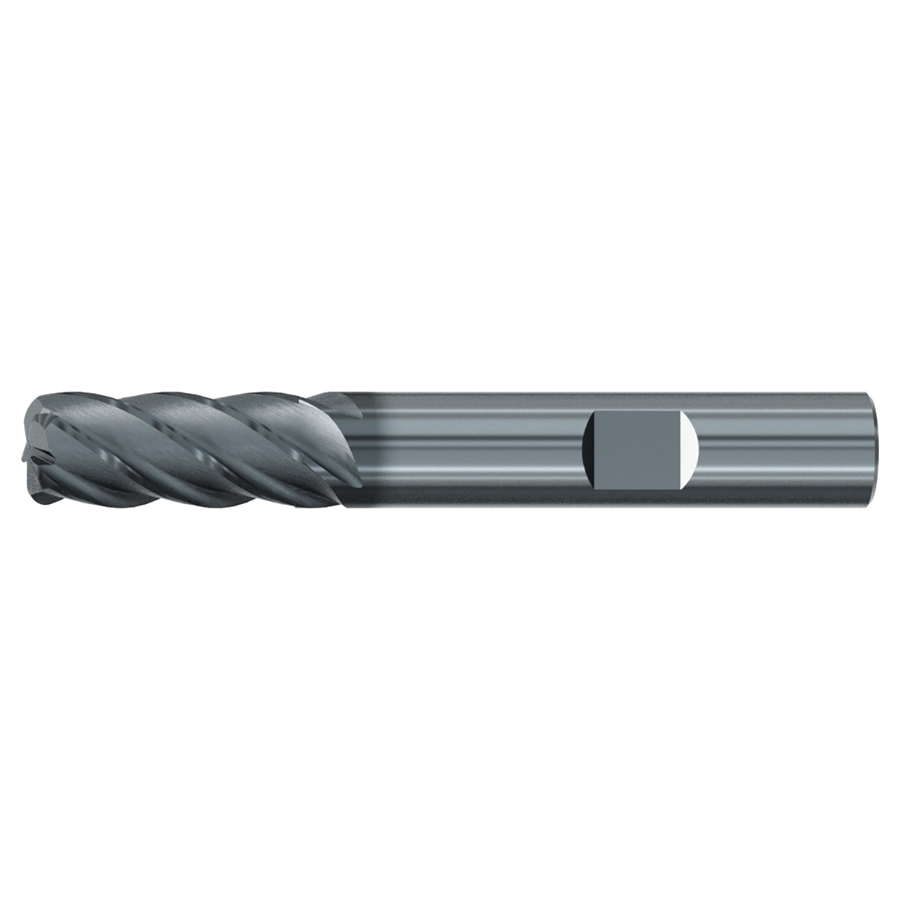 Emuge 3903L.A50020 | 1/2" Diameter x 1-2" Shank x 3-1/4" OAL 5 Flute ALCR Coated Corner Radius End Mill