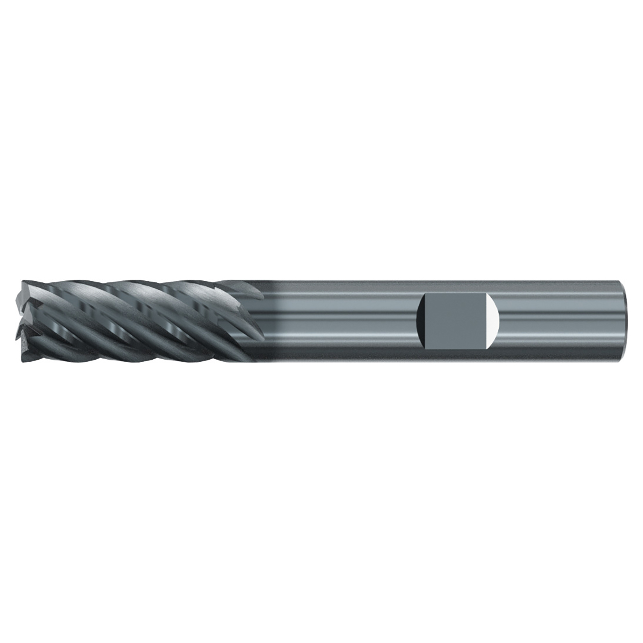 Emuge 3908L.0750 | 3/4" Diameter x 3-4" Shank x 4" OAL 6 Flute ALCR Coated Corner Radius End Mill