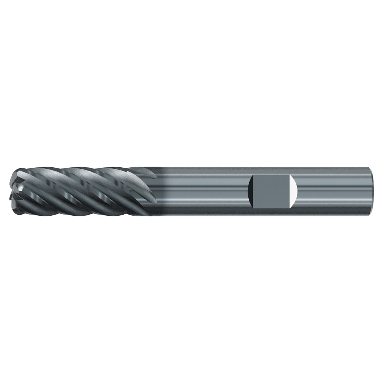 Emuge 3909L.075120 | 3/4" Diameter x 0.120" Corner Radius 4" OAL 6 Flute ALCR Coated Corner Radius End Mill