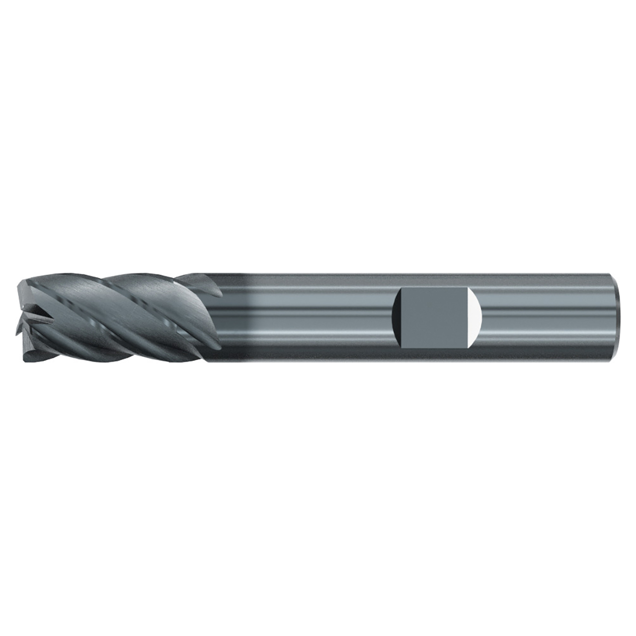Emuge 3921L.0625 | 5/8" Diameter x 5-8" Shank x 3" OAL 5 Flute ALCR Coated Corner Radius End Mill