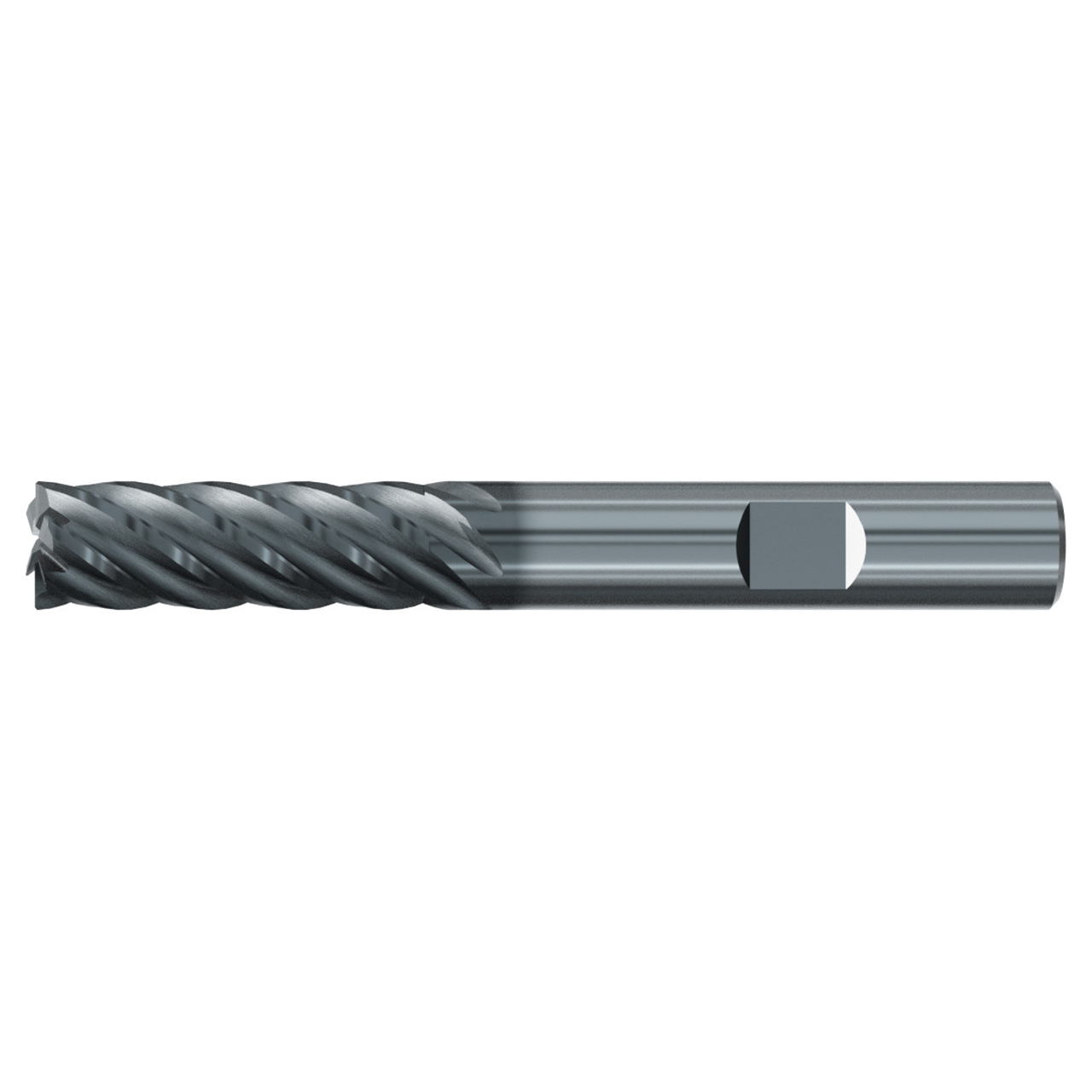 Emuge 3927L.1000 | 1" Diameter x 1" Shank x 6" OAL 6 Flute ALCR Coated Corner Radius End Mill