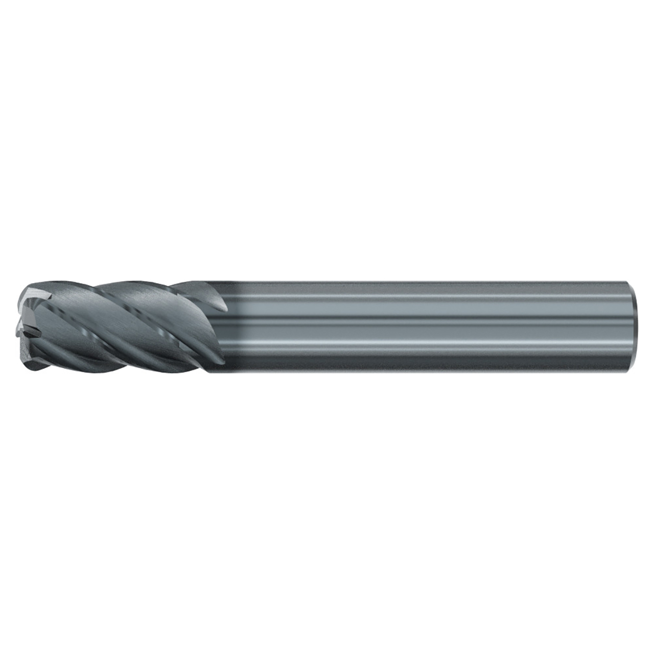Emuge 3928L.050060 | 1/2" Diameter x 1-2" Shank x 2/3/4" OAL 5 Flute ALCR Coated Corner Radius End Mill