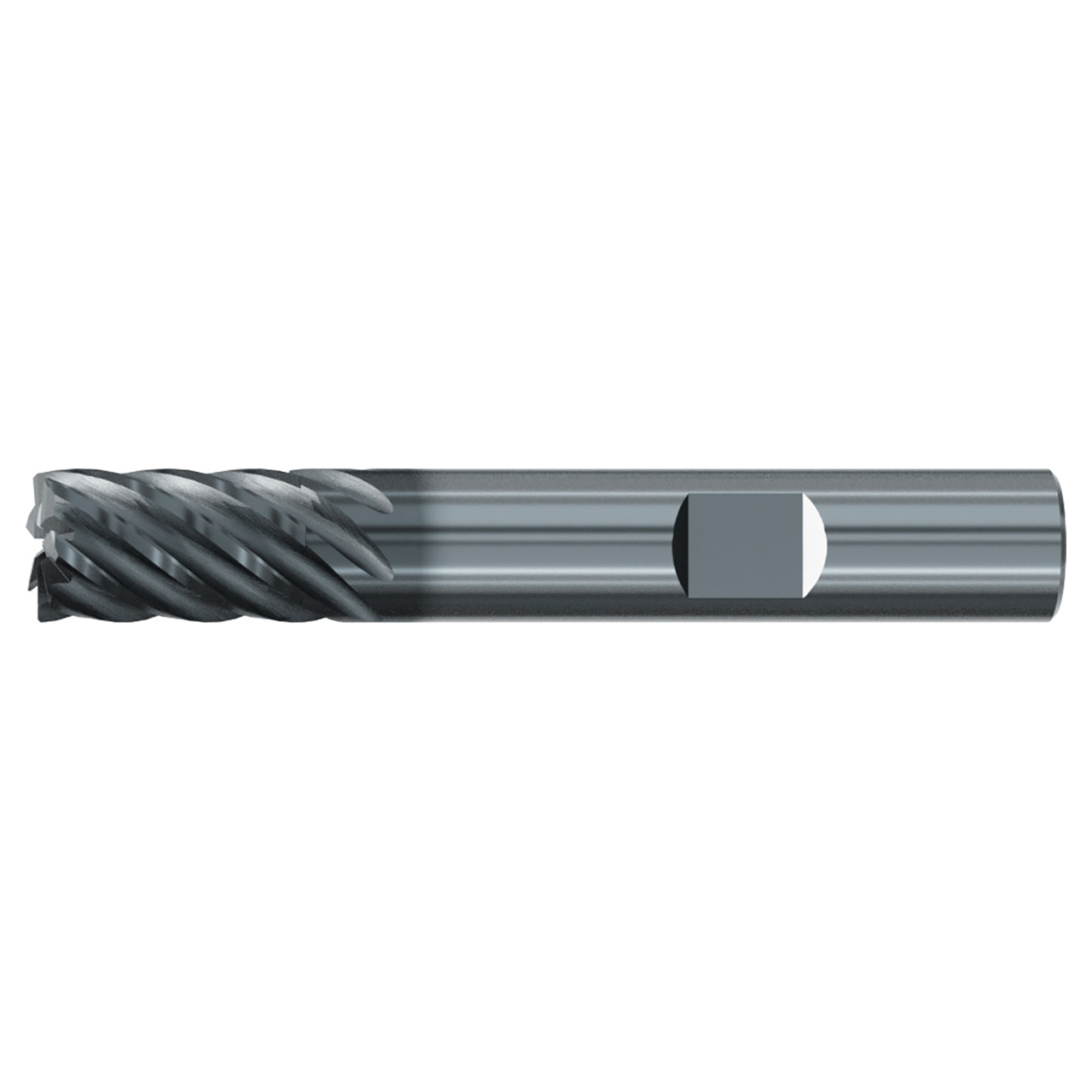 Emuge 3930L.0625 | 5/8" Diameter x 5-8" Shank x 3" OAL 7 Flute ALCR Coated Corner Radius End Mill