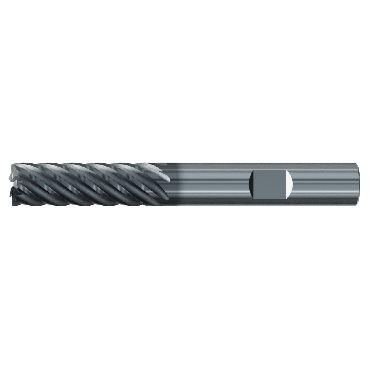 Emuge 3932L.0500 | 1/2" Diameter x 1-2" Shank x 4-1/2" OAL 7 Flute ALCR Coated Corner Radius End Mill