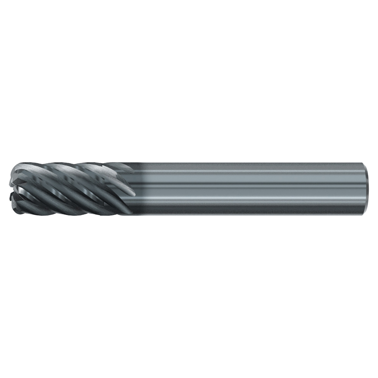 Emuge 3935L.025030 | 1/4" Diameter x 1-4" Shank x 2" OAL 7 Flute ALCR Coated Corner Radius End Mill