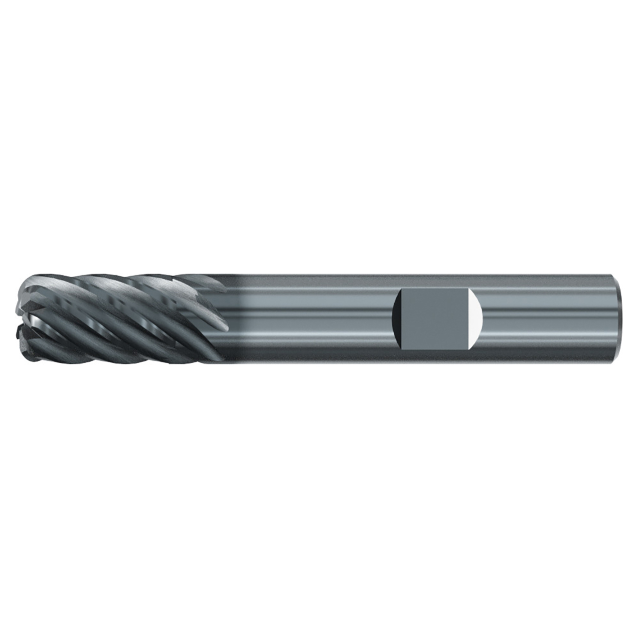 Emuge 3936L.050010 | 1/2" Diameter x 1-2" Shank x 2-3/4" OAL 7 Flute ALCR Coated Corner Radius End Mill