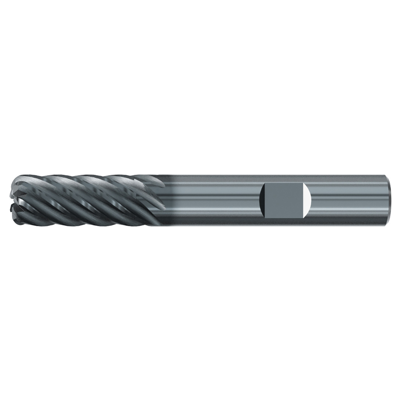 Emuge 3938L.050030 | 1/2" Diameter x 1-2" Shank x 3" OAL 7 Flute ALCR Coated Corner Radius End Mill