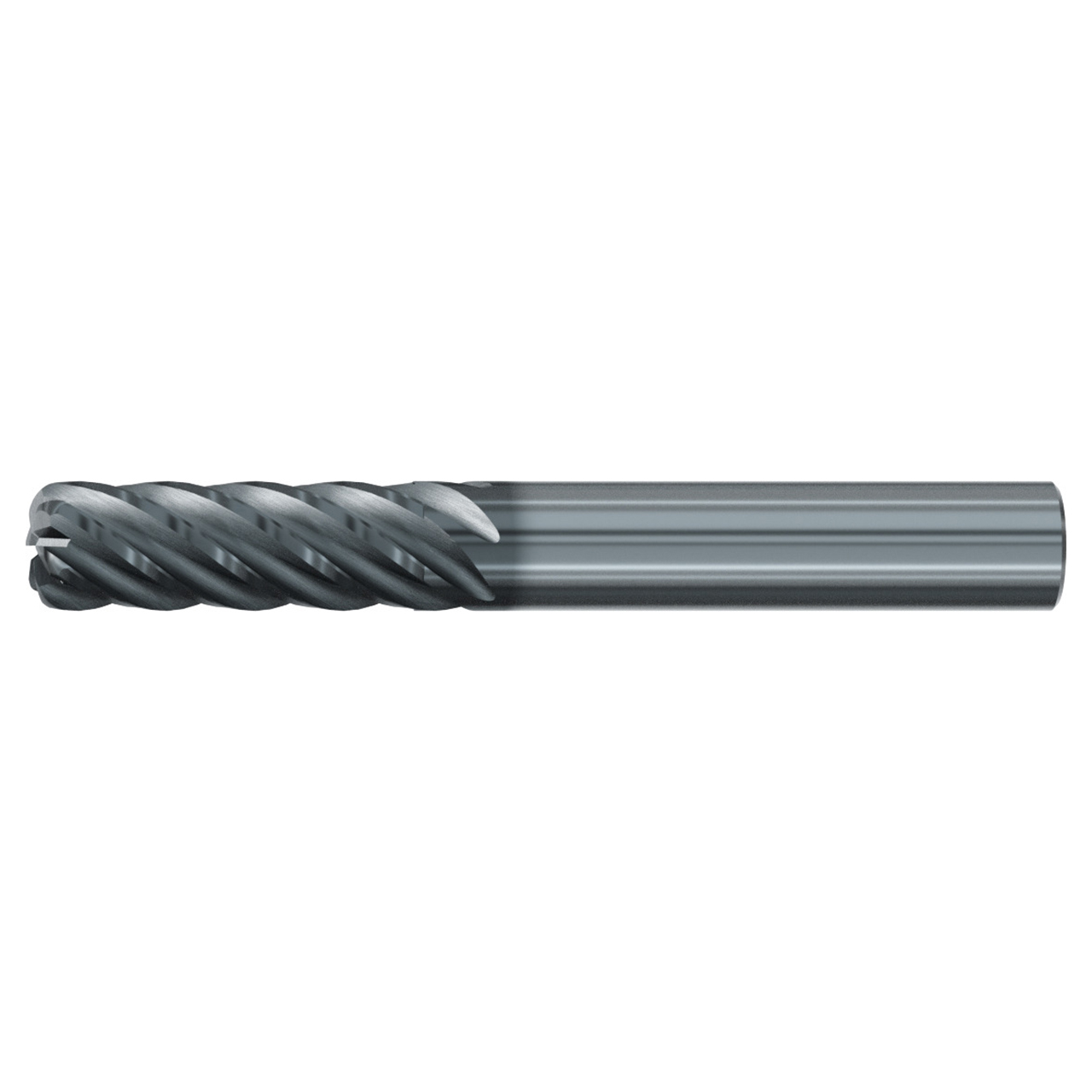 Emuge 3943L.025030 | 1/4" Diameter x 0.030" Corner Radius 3" OAL 6 Flute ALCR Coated Corner Radius End Mill