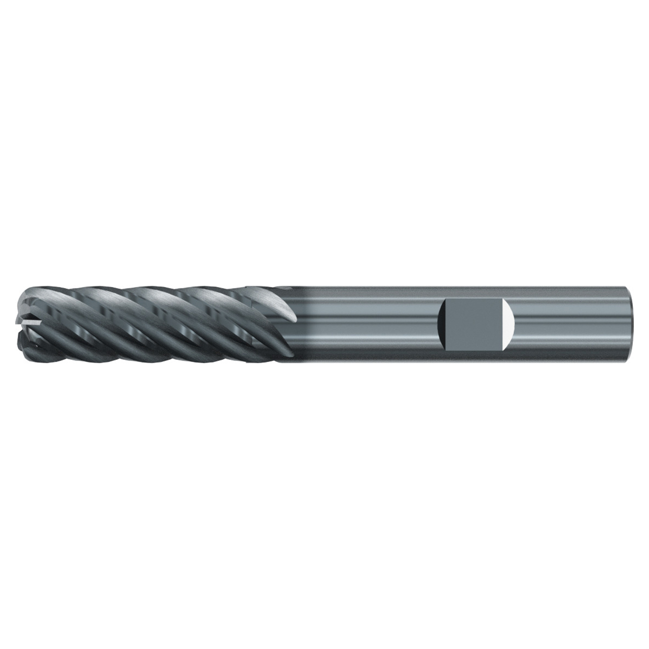 Emuge 3944L.062090 | 5/8" Diameter x 0.090" Corner Radius 4-3/4" OAL 6 Flute ALCR Coated Corner Radius End Mill