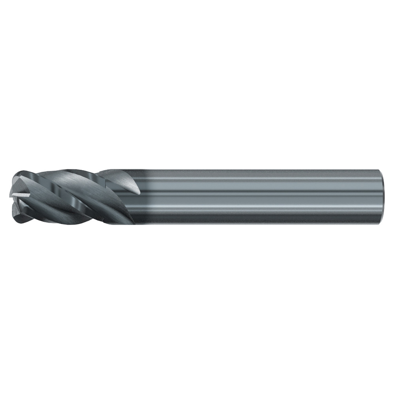 Emuge 3945L.037010 | 3/8" Diameter x 0.010" Corner Radius 2-1/2" OAL 4 Flute ALCR Coated Corner Radius End Mill