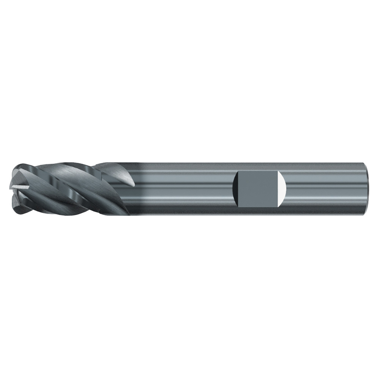 Emuge 3946L.050120 | 1/2" Diameter x 0.120" Corner Radius 2-3/4" OAL 4 Flute ALCR Coated Corner Radius End Mill