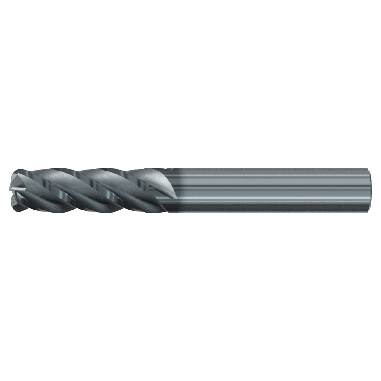 Emuge 3947L.025010 | 1/4" Diameter x 0.010" Corner Radius 3" OAL 4 Flute ALCR Coated Corner Radius End Mill
