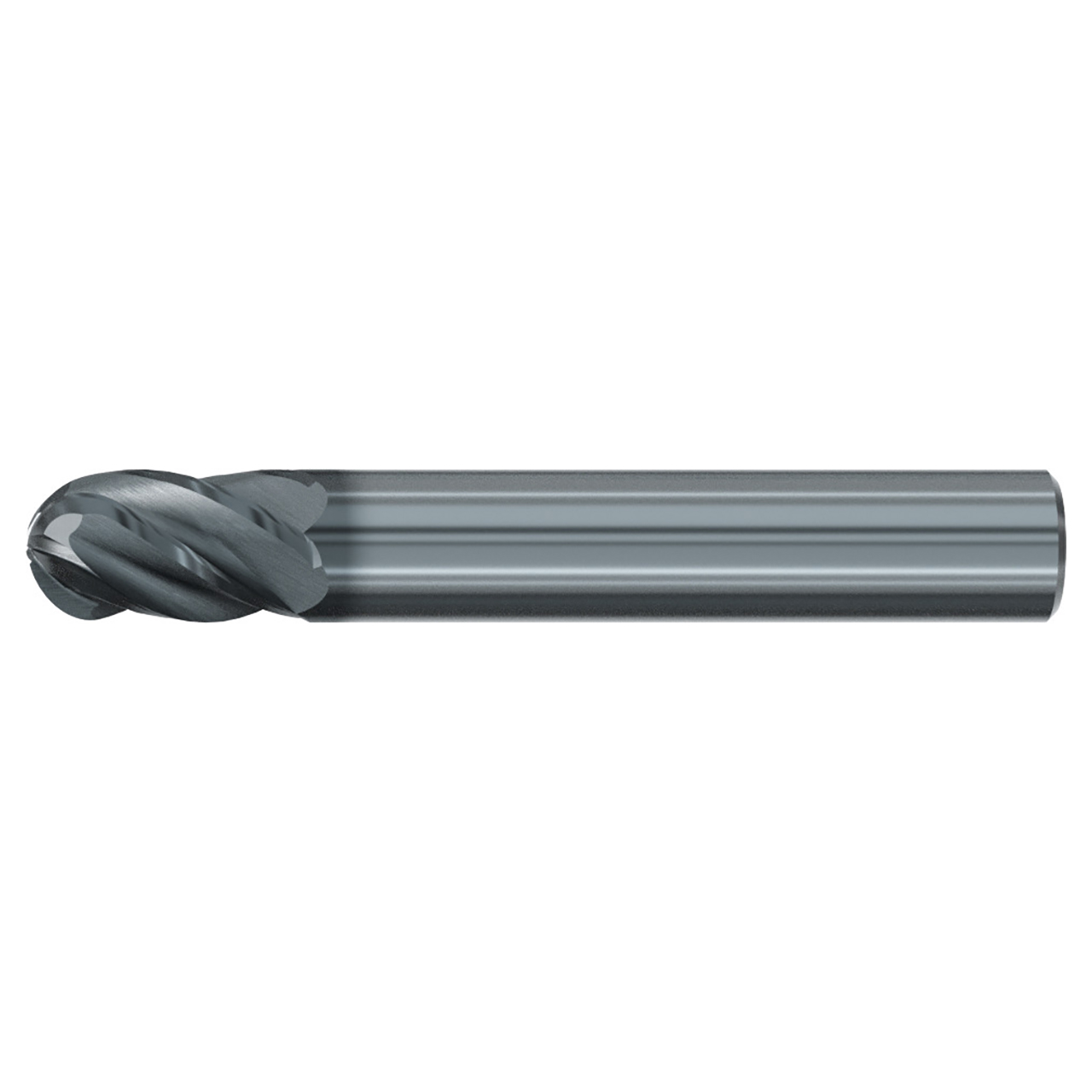 Emuge 3949L.1000 | 1" Diameter x 1" Shank x 4" OAL 35-38 Degree Helix Angle ALCR Coated Ball End Mill