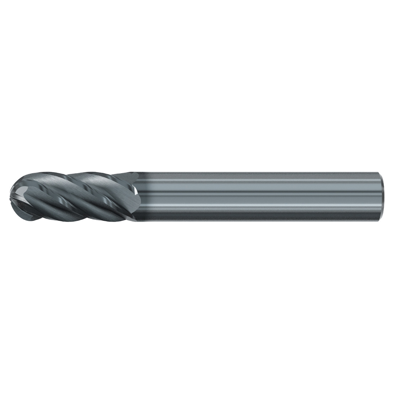 Emuge 3950L.01875 | 3/16" Diameter x 3-16" Shank x 2" OAL 35-38 Degree Helix Angle ALCR Coated Ball End Mill