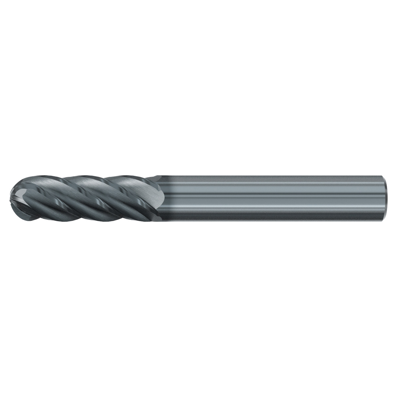 Emuge 3951L.0125 | 1/8" Diameter x 1-8" Shank x 2-1/4" OAL 35-38 Degree Helix Angle ALCR Coated Ball End Mill