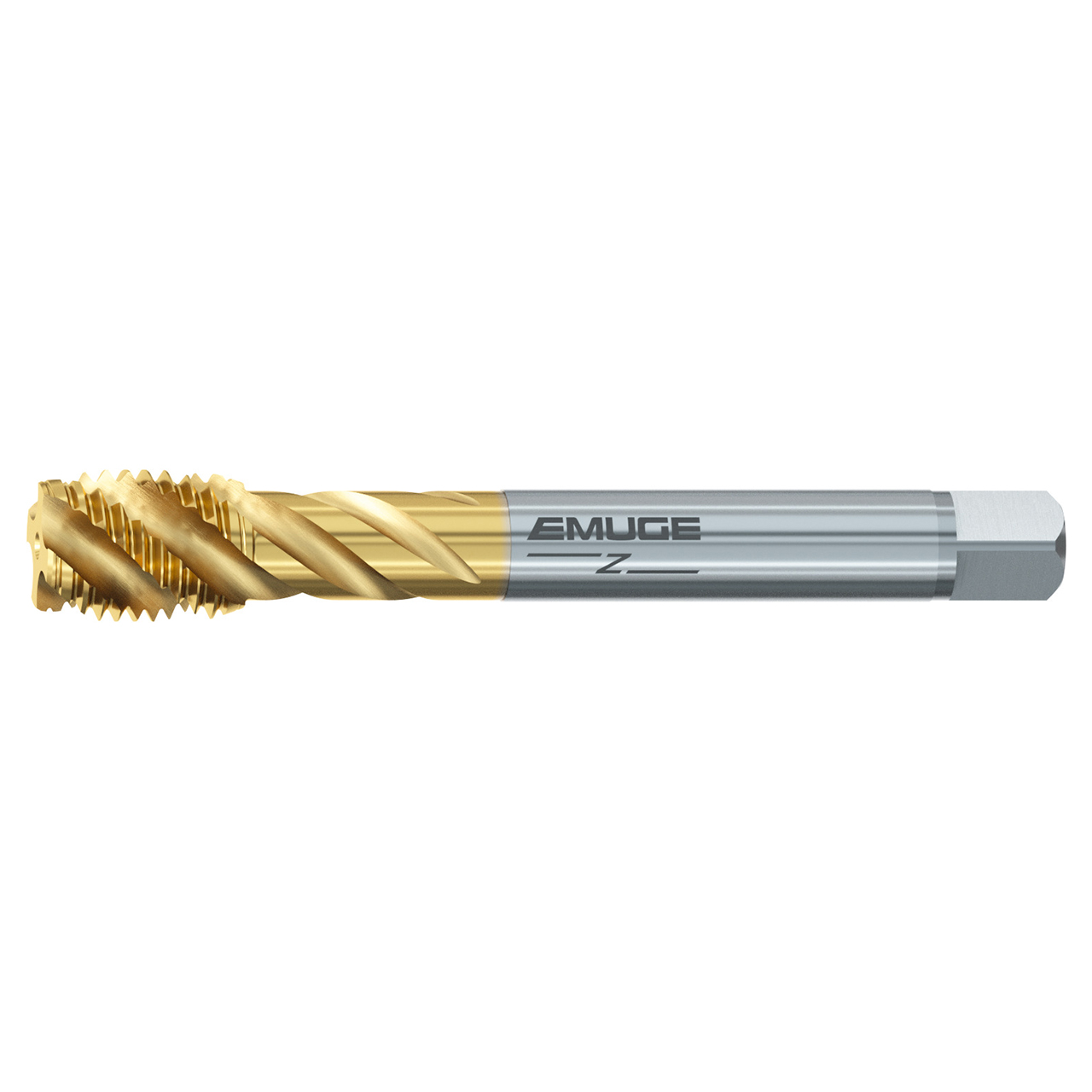 Emuge C0513701.4035 | 1/8"-28" Thread Size x 45 Degree Helix Angle 4 Flute TIN Coated Interrupted Thread Pipe Tap