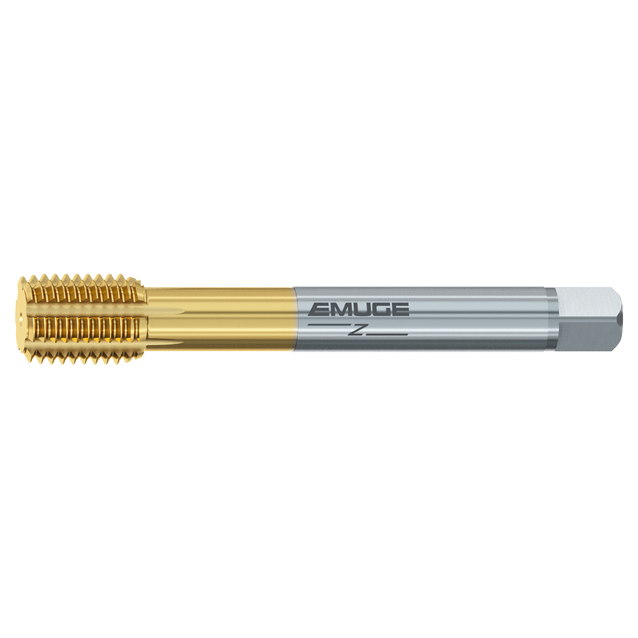 Emuge C521Z700.5047 | UNF 1/2"-20 Size x 9.00mm Shank x 13.00mm Thread Length x 100.00mm OAL TiN-80 Coated HSSE-PM Thread Forming Tap