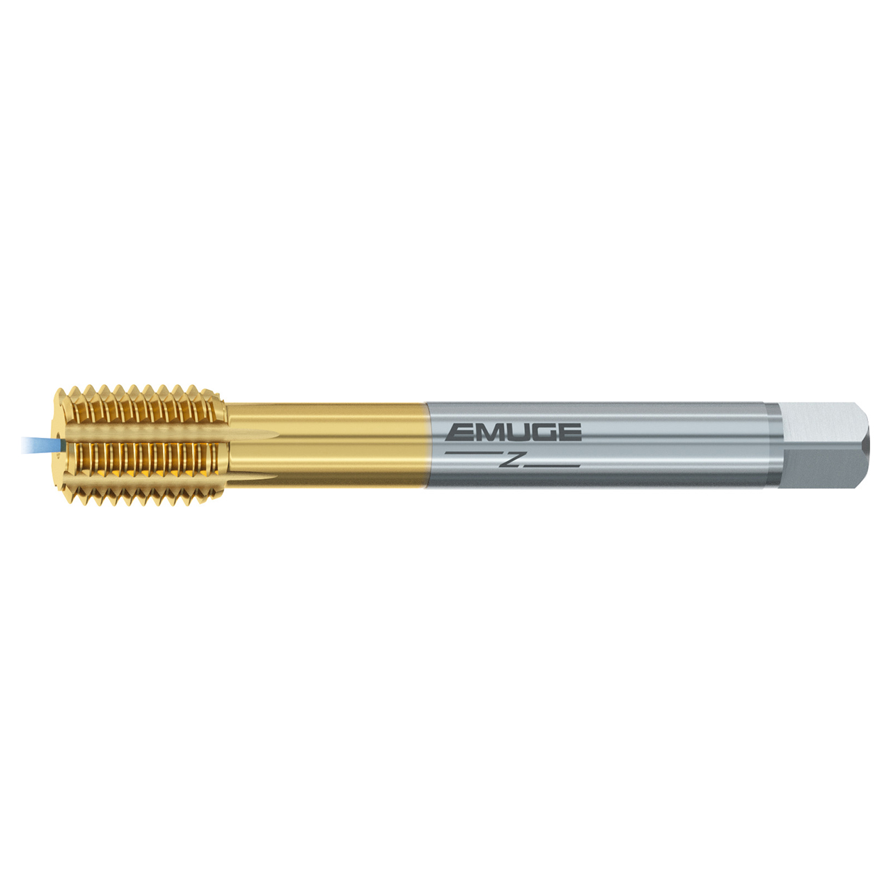 Emuge C523Z700.5013 | 1/2"-13" Thread Size x 9.00mm Shank x 110.00mm OAL TiN-80 Coated Thread Forming Tap