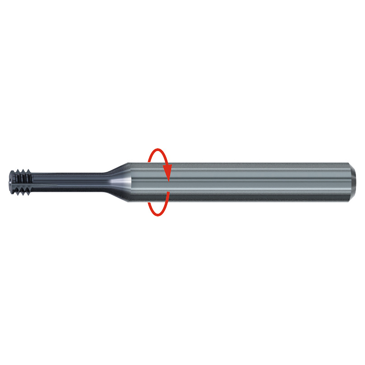 Emuge GF283729.5003 | 40 Thread Per Inch x 2.15mm Diameter x 39.00mm OAL 10 Degree Helix Angle 3 Flute TIALN-T46 Coated Thread Mill