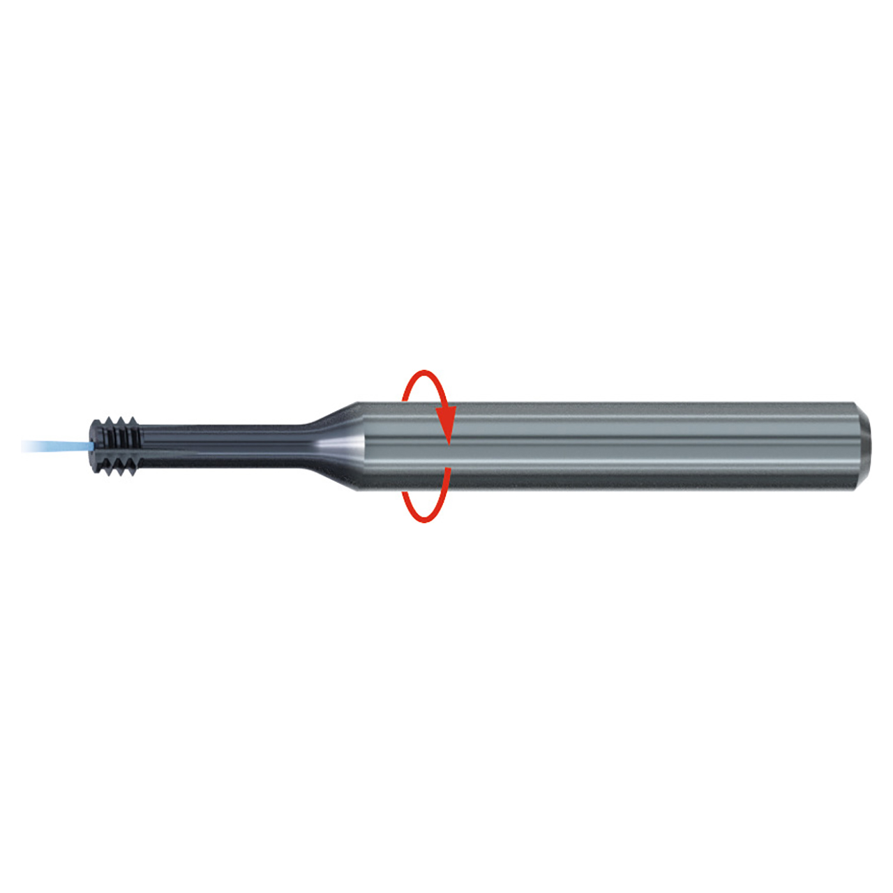 Emuge GF283729.5048 | 18 Thread Per Inch x 12.50mm Diameter x 82.00mm OAL 10 Degree Helix Angle 7 Flute TIALN-T46 Coated Thread Mill