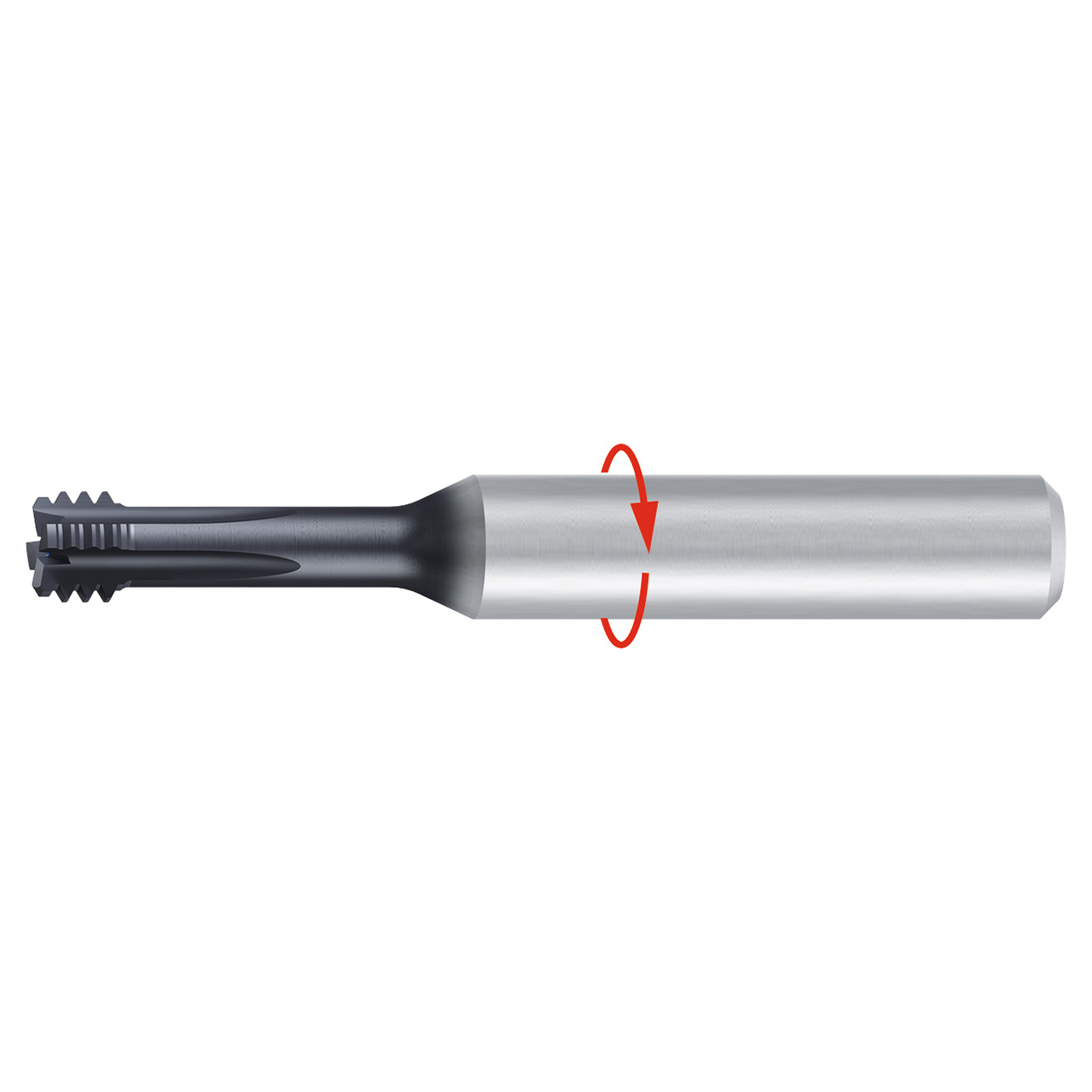 Emuge GF74370B.0040 | 3.00mm Diameter x M 4 x0.7 Thread Size x 55.00mm OAL 4 Flute 10 Degree Helix Angle ALCR-89 Coated Thread Milling Cutter