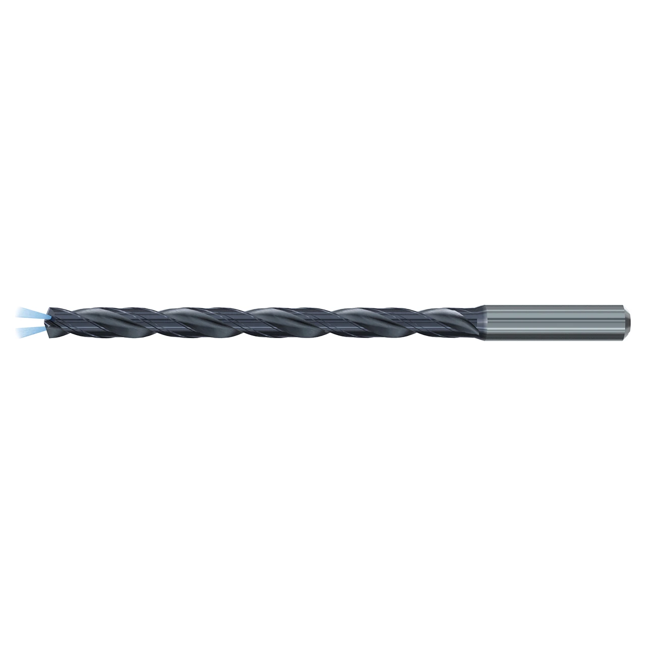 Emuge TA233344.0390 | 0.154" Diameter x 102.00mm OAL 140 Degree Point Angle 2 Flute TiAlN Coated Extra Long Drill Bit