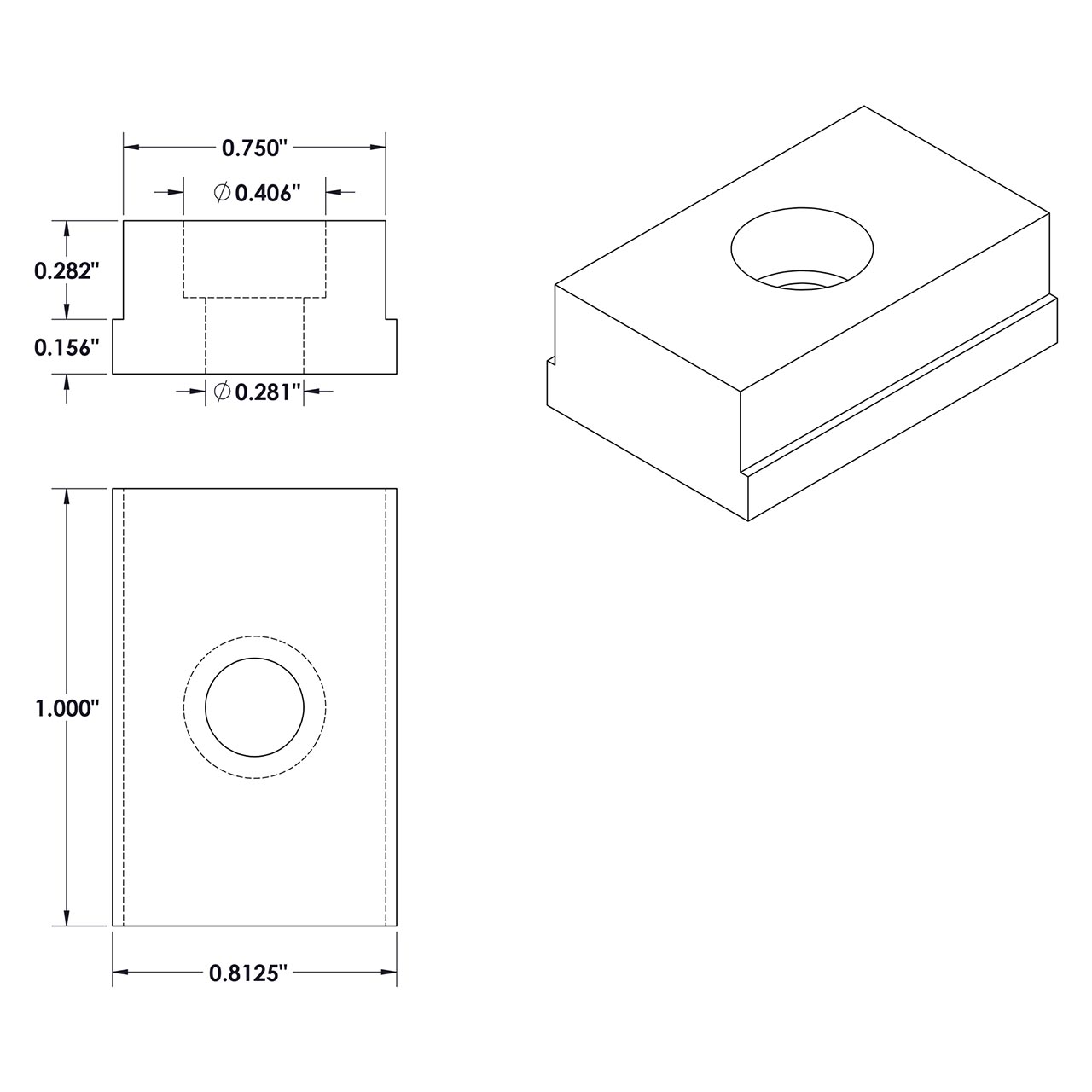Kurt D80-33C | 13/16" Width x 3/4" Thickness x 8" or 10" D-Series Fixture Key Set