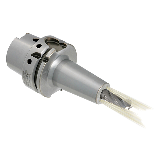 Techniks 93117B | HSK63A Taper x 3/8" Size x 2.480" Diameter x 3.350" Projection Length x 5.510" OAL Steel CoolBLAST ShrinkFIT Tool Holder