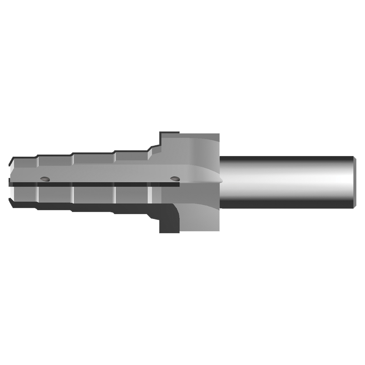 Scientific Cutting Tools T-18A-ROUGH-X8 | M48X2.0-6H Thread x 1.000" Shank x 6.880" OAL 4 Flute Uncoated Carbide Tipped Cavity Tool