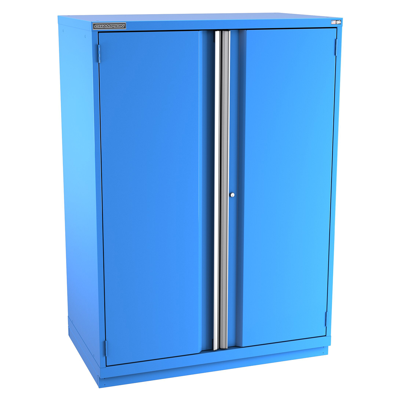 Champion Tool Storage EWS3050-2FDIL-FTB-BB | 47" Width x 66-3/8" Height x 22-1/2" Depth 2 Doors 3 Shelf Powder Coated Steel Modular Flush Door Cabinets With Shelf - Bright Blue