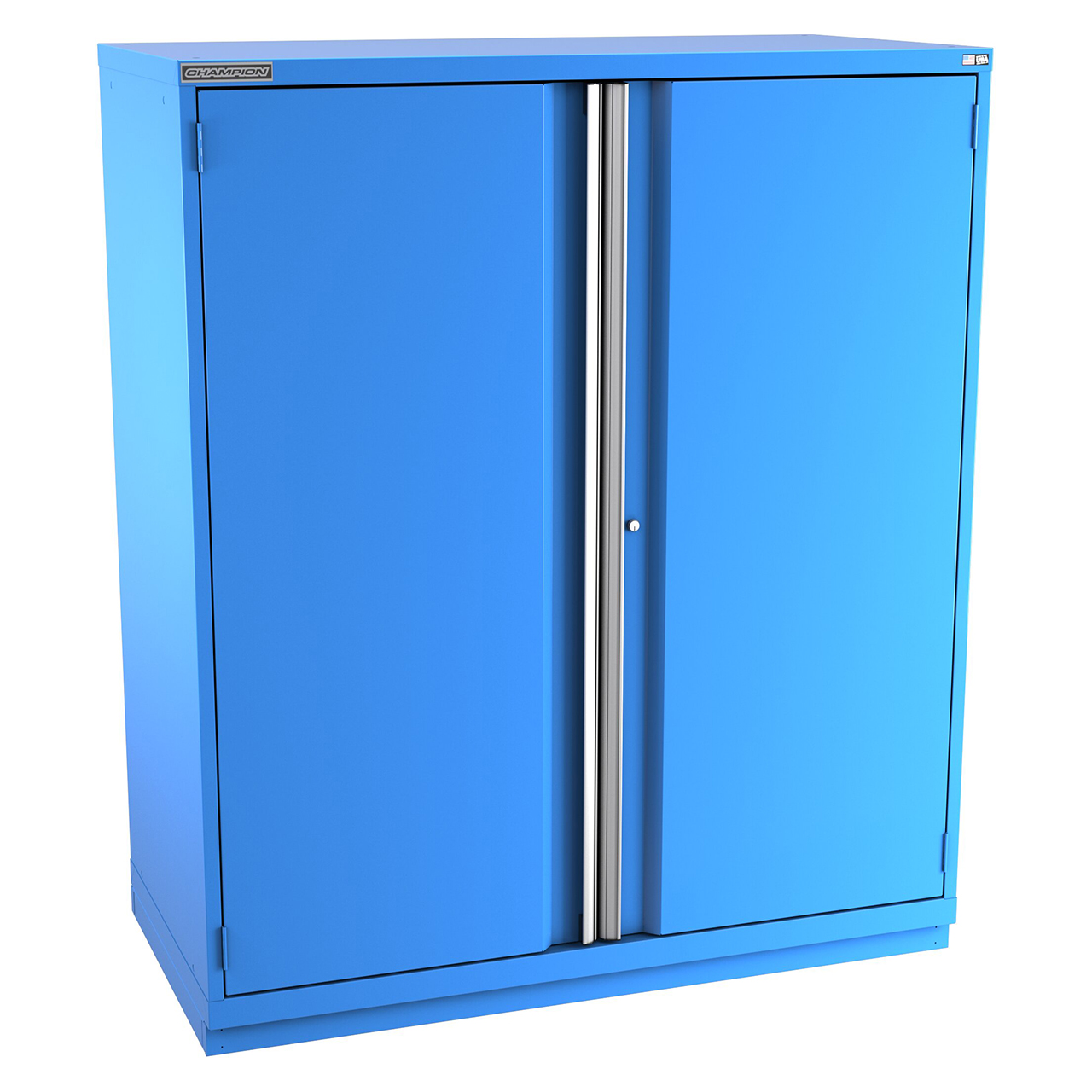 Champion Tool Storage DWS3050-2FDIL-FTB-BB | 56-1/2" Width x 66-3/8" Height x 22-1/2" Depth 2 Doors 3 Shelf Powder Coated Steel Modular Flush Door Cabinets With Shelf - Bright Blue