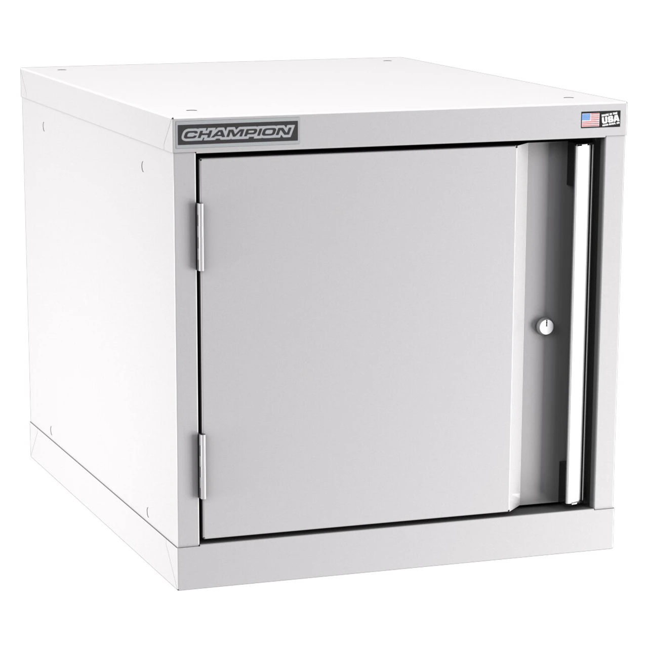 Champion Tool Storage SWS900-FDIL-LG | 28-1/4" Width x 21-5/8" Height x 22-1/2" Depth 1 Door Powder Coated Steel Modular Door Cabinet - Light Gray