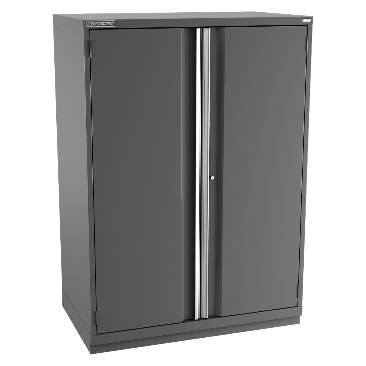 Champion Tool Storage EW3050-2FDIL-FTB-DG | 47" Width x 66-3/8" Height x 28-1/2" Depth 2 Door 3 Shelves Powder Coated Steel Modular Flush Door Cabinet with Shelf - Dark Gray