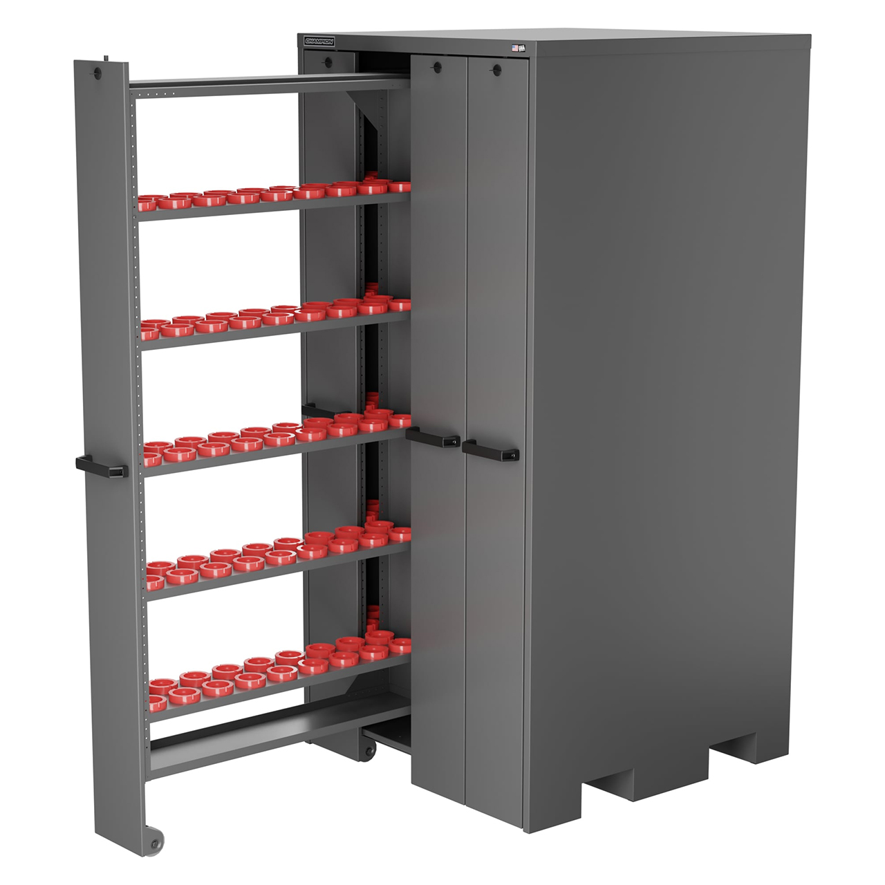 Champion Tool Storage VSCH63-DG | 40" Width x 84" Height x 41" Depth 4 Drawer 20 Shelves Powder Coated Steel Vertical Storage Cabinet - Dark Gray