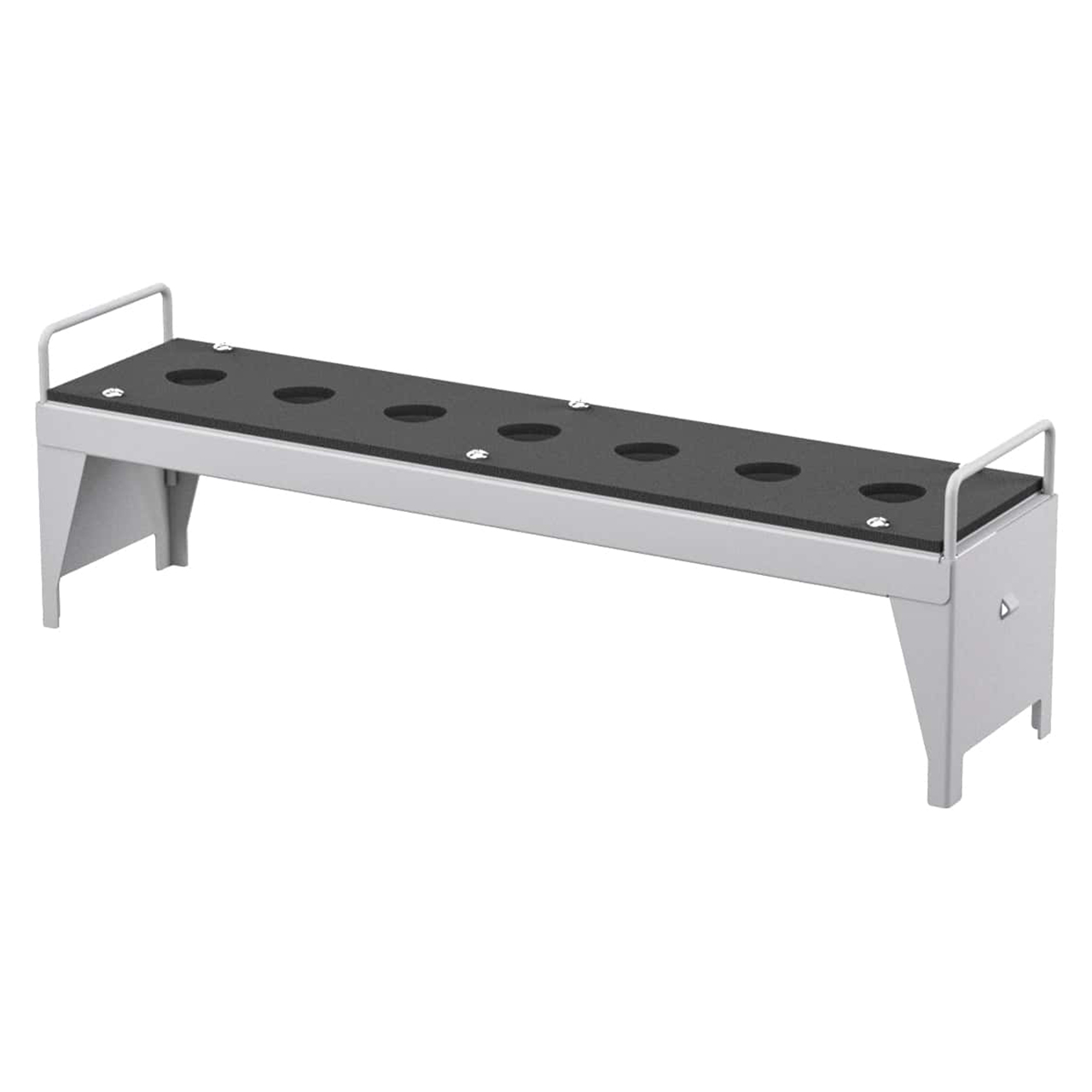 Champion Tool Storage NCTC-CF-CC5 | 23.500" Width x 7.250" Height x 5.500" Depth Powder Coated Steel CNC Storage Rack with Capto C5 Holder Location - Light Gray