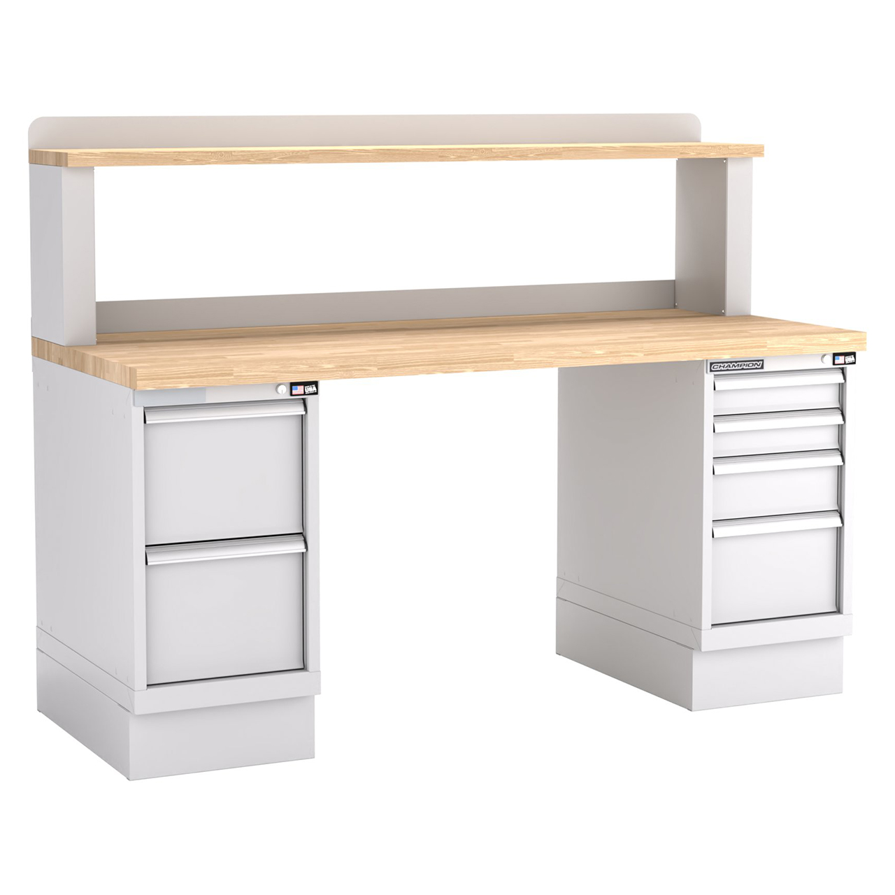 Champion Tool Storage WB501-B7230-LG | 72" Width x 35-1/4" Height x 30" Depth 6 Drawer Powder Coated Steel Work Bench - Light Gray