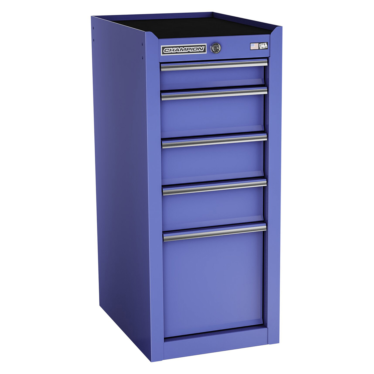 Champion Tool Storage FMP1505SL-BL | 15" Width x 35" Height x 20" Depth 5 Drawer Powder Coated Steel Tool Storage Cabinet - Gloss Blue