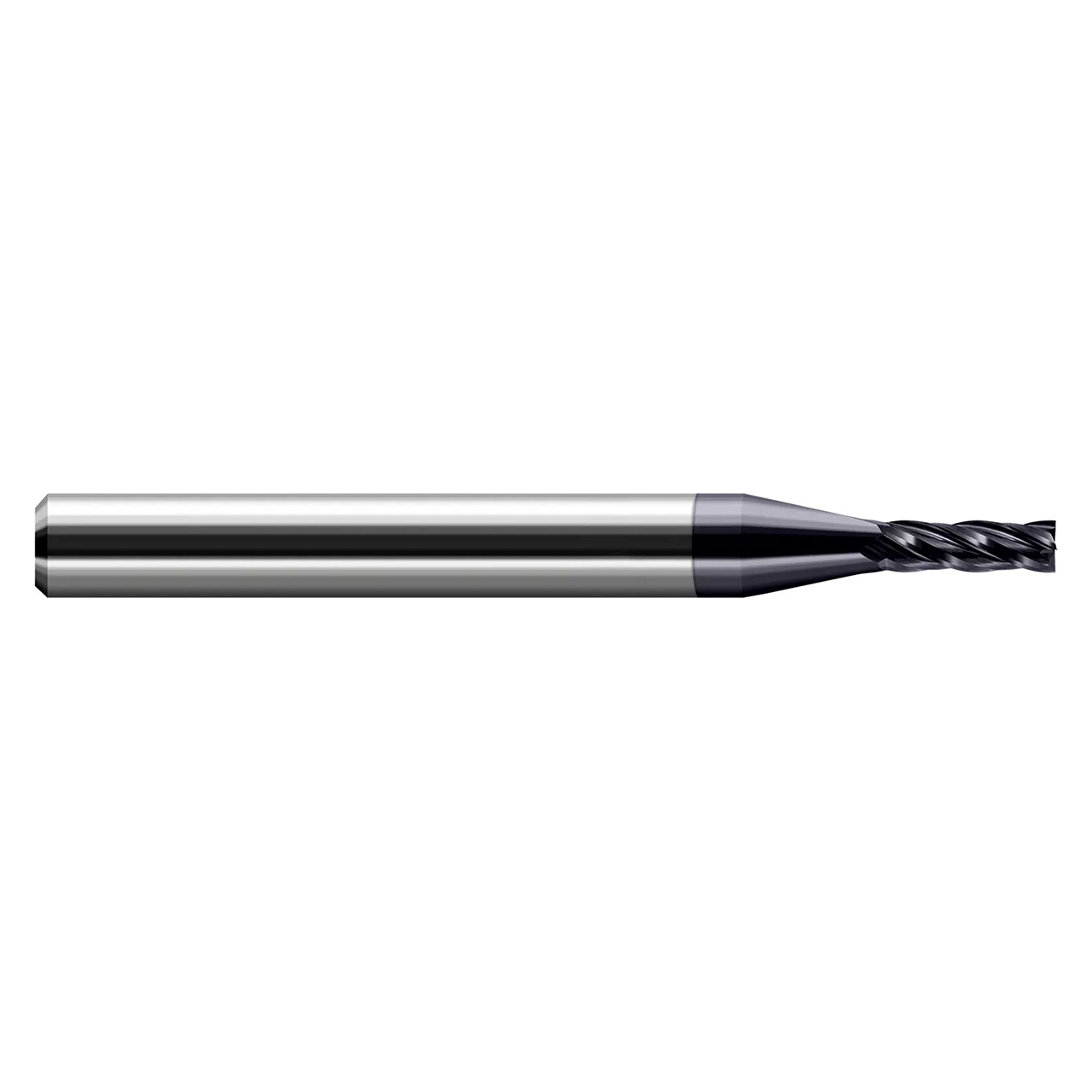 Harvey Tool 14063-C3 | 0.063" Diameter x 1/8" Shank x 0.095" LOC x 1-1/2" OAL 4 Flute C3 Coated Square End Mill